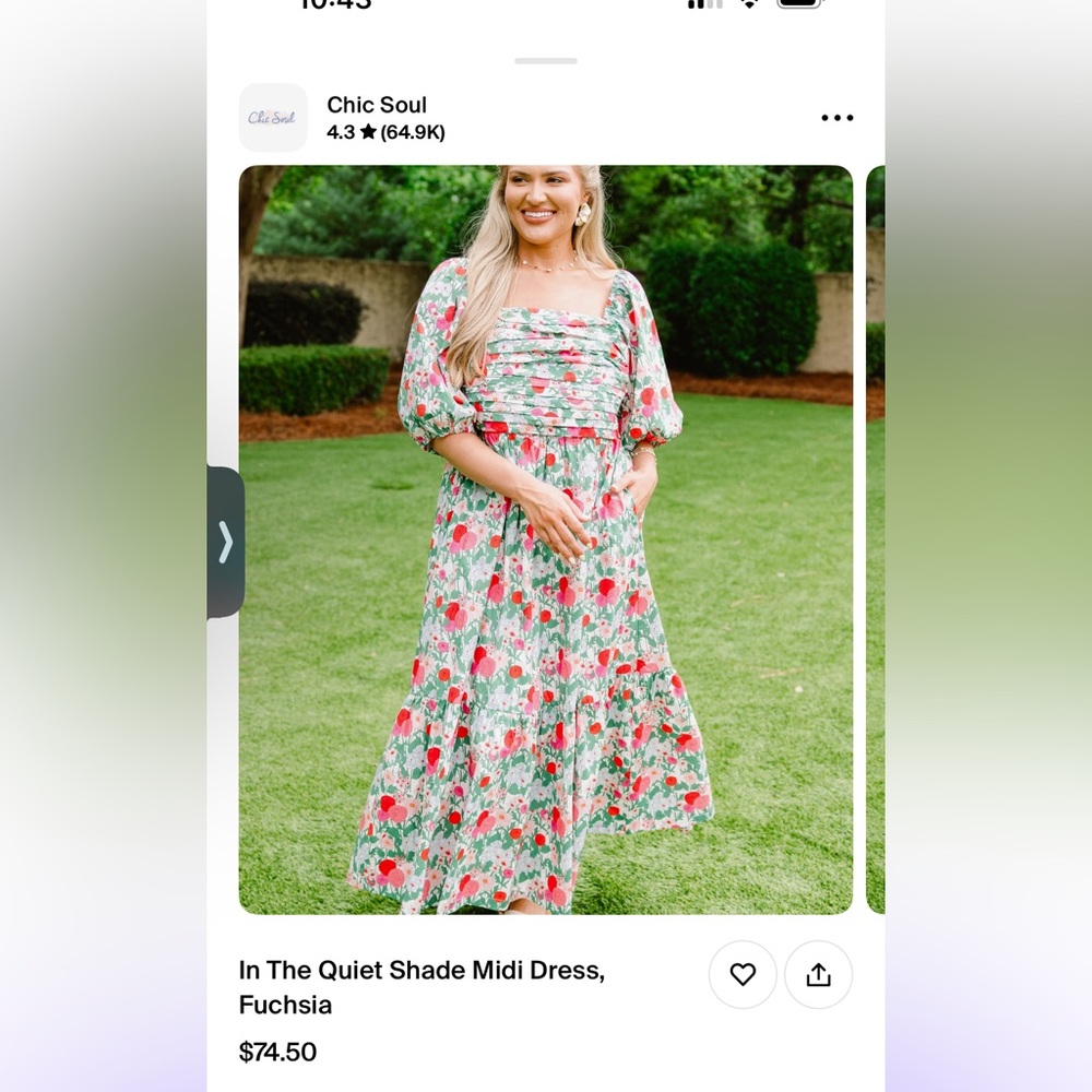In The Quiet Shade Midi Dress